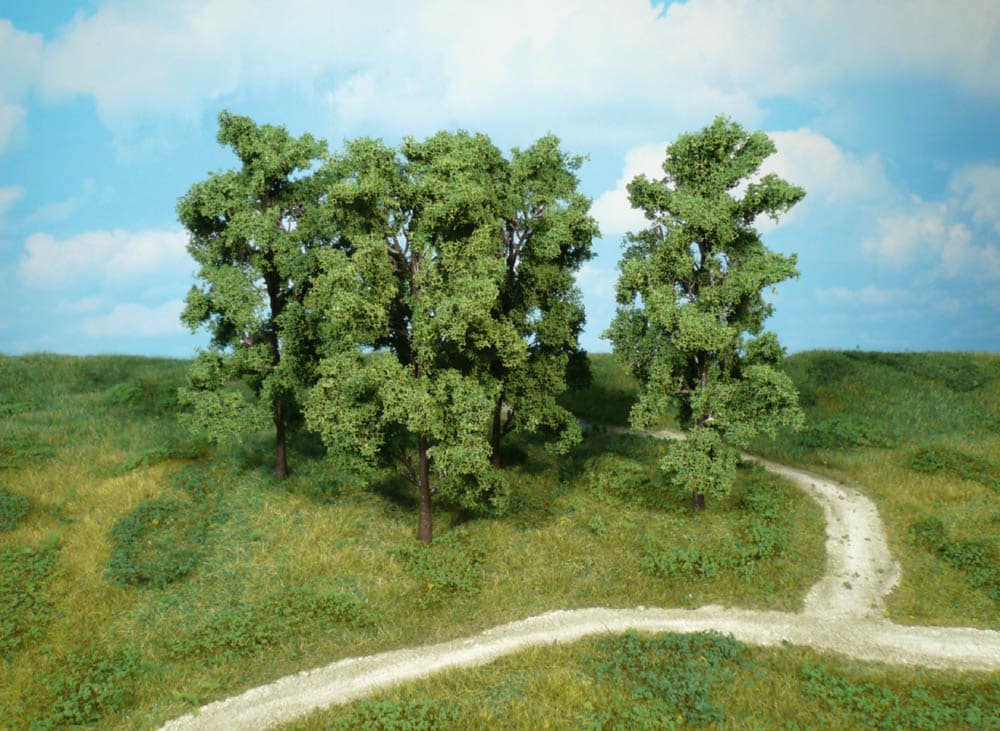 4 arbres feuillus HEKI-1763 de 18cm