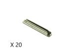 MINITRIX-66525 Sachet de 20 éclisses métalliques