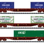 Coffret wagons porte-conteneurs MINITRIX-15072