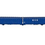 Echelle HO - 2R - SNCF - Ep IV Wagon bâché type Lailps à 3 essieux , livrée bleue marqué «EVS»