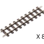 8 Rails H0e droits 87mm code 80 PECO-ST401
