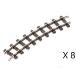8 Rails H0e courbes 22,5° code 80 PECO-ST403