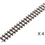 4 Rails H0e droits 174mm code 80 PECO-ST411