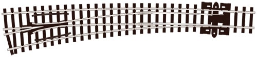 Aiguillage courbe N code 80 Insulfrog à gauche PECO-SL387