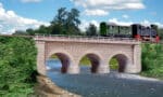 Pont maçonné 3 arches KIBRI-37660 suggestion de mise en situation