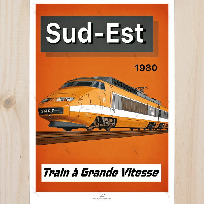 Affiche - TGV "Sud-Est" (A2) 800Tonnes-TGVSUDEST UTM MF Affiche - TGV "Sud-Est" (A2) 800Tonnes-TGVSUDEST