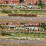 10 bandes herbes lilas et blanches HEKI-1815