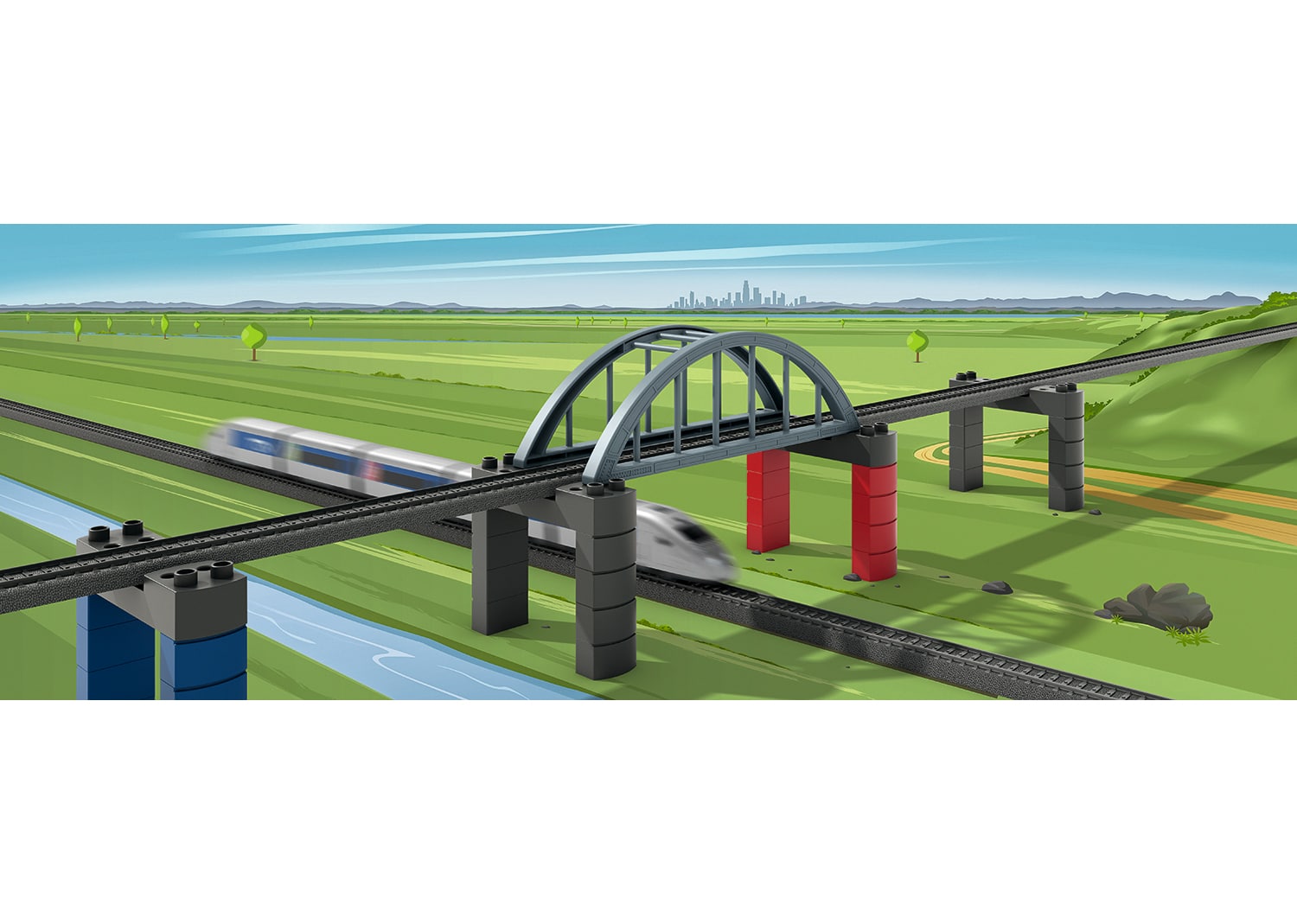 72218-Suggestion de mise en situation pont MARKLIN MY WORLD