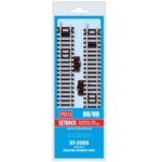 2 rails droits de coupure 168mm HO code 100 PECO-ST2005