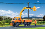 Kibri-15005 suggestion de mise en situation du camion UNIMOG avec bras et nacelle