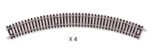PECO-ST2021 4 Rails courbes R1 45° code 100 H0