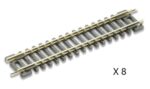 PECO-ST3001 blister de 8 rails droits N 87mm code 80