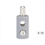 10 Fiches mâles 2.6mm gris UTMMF719