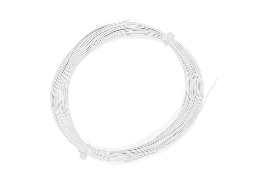 ESU-51940 Cable souple ESU 0,5mm AWG36 10m blanc Fil de câblage blanc 0.5mm x 10m ESU-51940