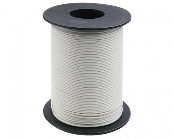 UTM-102550BC Cable souple 0,25mm2 en bobine de 50m blanc Fil de câblage blanc 0.25mm2 x 50m UTM-102550BC