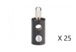 UTM MF-71125 fiches mâles 2,6mm noir