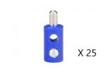 UTM MF 71225 fiches mâles 2,6mm bleu