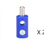 25 Fiches mâles 2.6mm bleu UTM-71225