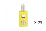 UTM MF 71325 fiches mâles 2,6mm jaune