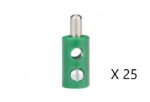 UTM MF 71425 fiches mâles 2,6mm vert