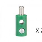 25 Fiches mâles 2.6mm vert UTM-71425
