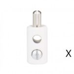 25 Fiches mâles 2.6mm blanc UTM-71525