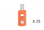 UTM MF 71725 fiches mâles 2,6mm orange