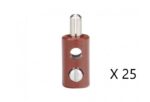 UTM MF 71825 fiches mâles 2,6mm marron