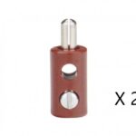25 Fiches mâles 2.6mm marron UTM-71825