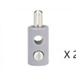 25 Fiches mâles 2.6mm gris UTM-71925