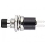 Bouton poussoir unipolaire noir UTM-BP1P01MNR