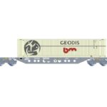 Wagon porte conteneur Geodis JOUEF-HJ6263
