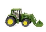 WIKING-39338 Tracteur John DEERE 6820 vert avec godet