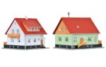 KIBRI 37040 set de 2 maisons individuelles vue arrière