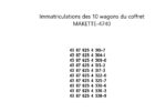 Makette-4740 Immatriculations des 10 wagons du coffret