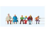 PREISER-10027 Peronnages HO assis sur bancs