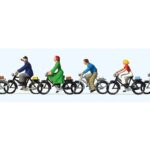 6 figurines de cyclistes PREISER-10091