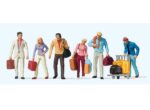 PREISER-10115 Voyageurs marchant avec bagages - 6 Personnages HO