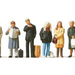 6 figurines HO debout en attente PREISER-10411