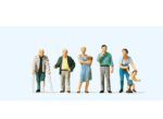 PREISER-10454 Passants - 6 Figurines H0