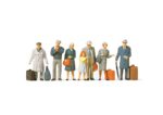 PREISER-10513 Voyageurs avec bagages sur le quai - 6 Figurines HO