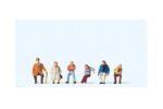 PREISER-79054 Personnages assis - 6 Figurines N