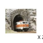 2 entrées de tunnel maçonné voie unique BUSCH-7026