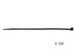 DONAU-E561 Sachet de 100 colliers serre cable 100mm x 2,5mm