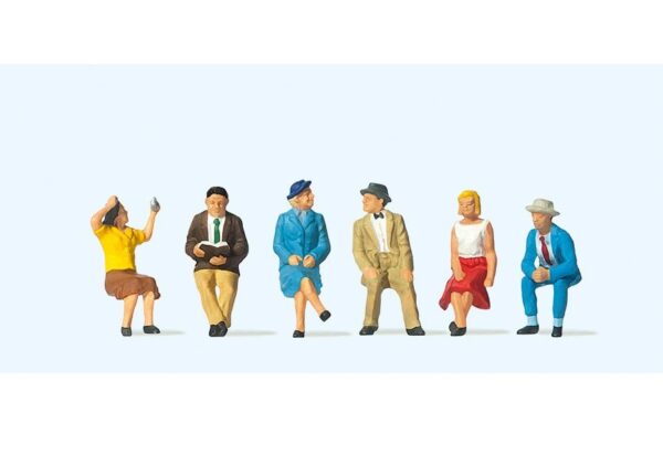 Figurines Passagers Assis NOCH - Pour Modélisme Ferroviaire échelle N, Détails Peints à La Main, Accessoires Réalistes - 6