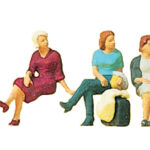 Figurines de voyageurs assis PREISER-10506