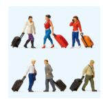 6 Voyageurs avec valises roulantes PREISER-10640