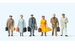 PREISER-14019 Voyageurs avec bagages - 6 Figurines HO