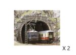 BUSCH-7027 Entrée et sortie de tunnel maconnées voie double HO