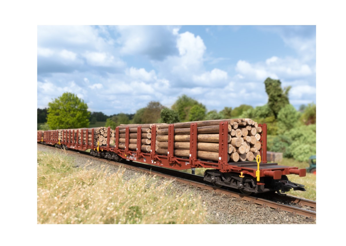 MARKLIN-47154 Coffret de 5 wagons de transport de bois Set de 5 wagons transport de bois MARKLIN-47154